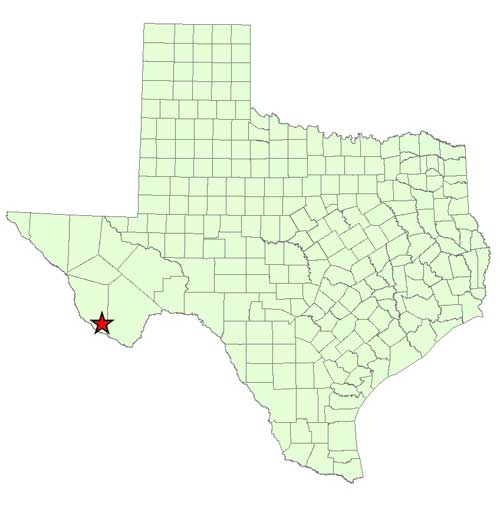 Location of Big Bend Ranch SP in relation to the state of Texas