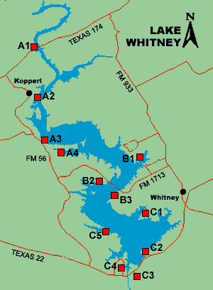 Clickable map of lake