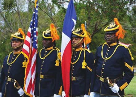 Texas Buffalo Soldiers flag presentation